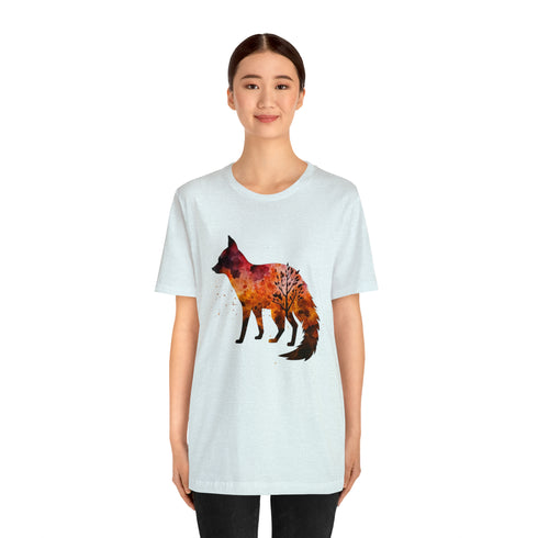 Autumn Fox Silhouette - Short Sleeve Tee
